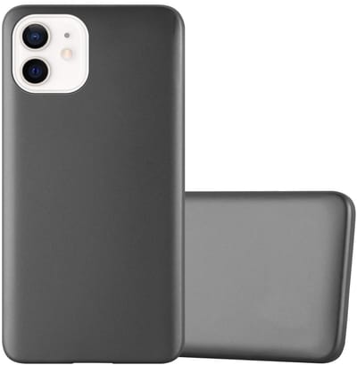Cadorabo Hoesje geschikt voor Apple iPhone 12 MINI in METALLIC GRIJS - Beschermhoes gemaakt van flexibel TPU silicone Case Cover