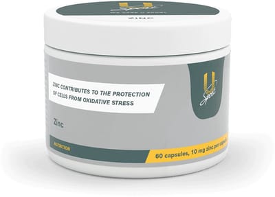 U-Sport Zinc - 10 mg Zinkgluconaat - 60 Capsules - Immuunsysteem & Eiwitsynthese - Testosteronspiegel - 100% Vegan