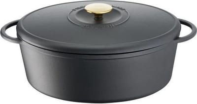 TEFAL Pierre Gagnaire Erfgoedgekeurde gietijzeren braadpan - Ovaal - 34x26 cm - 7,2L