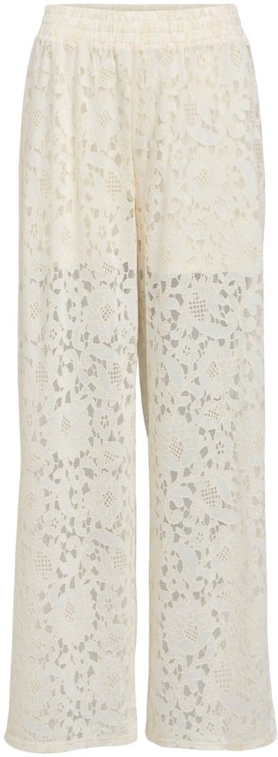 Object Objbianca Mw Wide Pant Broeken Dames - Creme - Maat M