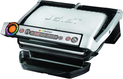 Elektrische Contactgrill - Binnen Grill - Perfect Grillen - Automatische Diktemeting - 600 cm2 Oppervlak - Zwart