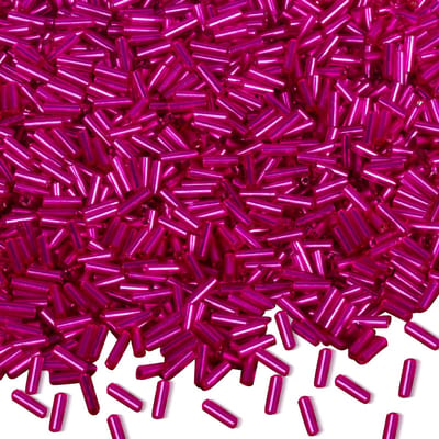 4000 stuks roze ronde buiskralen 2x7mm rocailleskralen voor armbanden, rechte lange buisglaskralen kleine knutselkralen voor DIY halsketting oorbellen handwerk