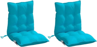 Stoelkussens Set - Buiten Kussens - Tuin Meubilair - Waterafstotend Oxford - 2 Stuks - Turquoise