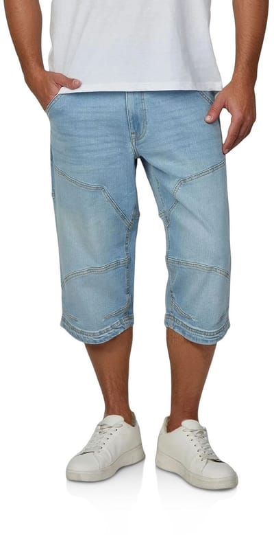 Mustang Heren Short Broeken Freemont regular/straight Fit Blauw Volwassenen Jeans shorts heren - Spijkerbroek 3/4 heren