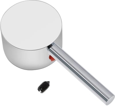 JHUBERS- Kraanhendelgreep voor eenhandige kraan - Vervangende kraanhouder - Patroondiameter 40 mm - Patroonsteel 10x10 mm - Zinklegering - Helder spiegeloppervlak - Kraanhandgreep