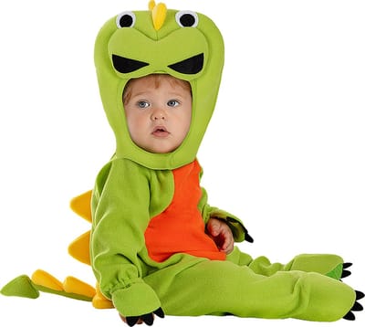 FUNIDELIA Dinosaurus Kostuum voor baby - Maat: 69 - 80 cm - Groen