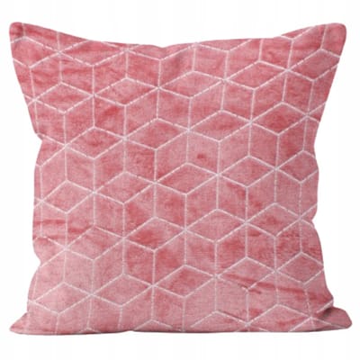 Roze Decoratieve Kussensloop 40x40cm - Zacht Microflanel met 3D Patroon