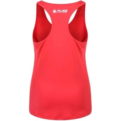 Pure2Improve Tank Top Dames - Maat XS - Sporttop Dames - Fitness Top - Racerback Training Top - 90% Nylon / 10% Spandex - Rood