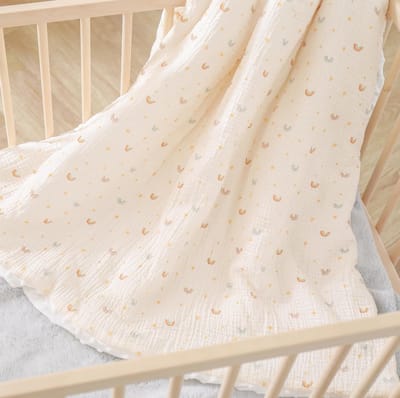 Zachte Minky en Mousseline Babydeken 100x135 cm - Comfortabel en Veilig voor Baby's - Perfect als Babycadeau
