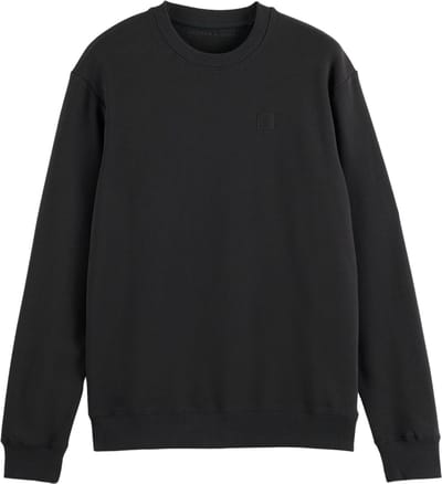 Regular fit sweatshirt van puur katoen met labelpatch