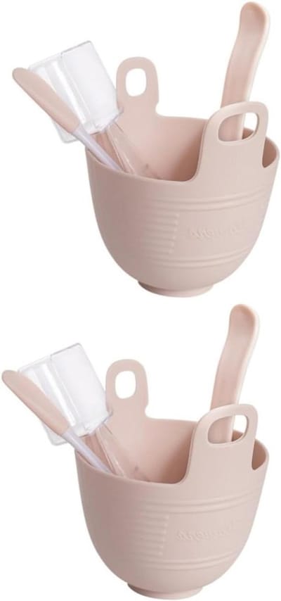 Masker Kom Set - DIY Schoonheid - Gezichtsmasker Maken - Compleet Menggereedschap - 10.7X10.7X12.3CM - Roze