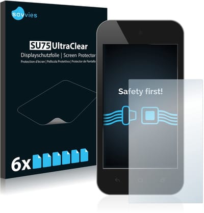 Savvies - Screenprotector voor Standaardmaten met 3.7 inch-scherm [57 mm x 75 mm, 4:3] Folie Beschermfolie transparant 6 Stuks