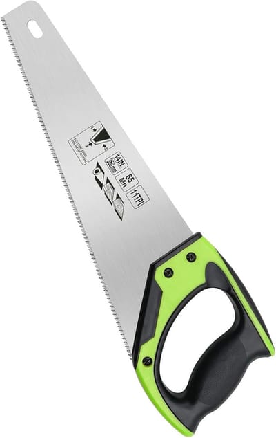 Ergonomische Houten Handzaag 35 cm met Antislip Handvat - Roestvrij Staal, 11 TPI voor Houtbewerking