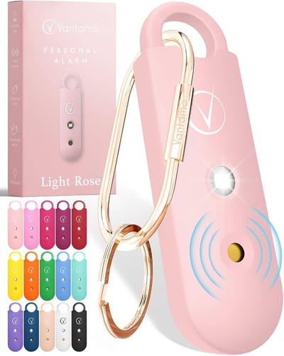 Persoonlijk alarm met stroboscoop-led-licht – Extra luid 130dB sleutelhanger voor zelfverdediging