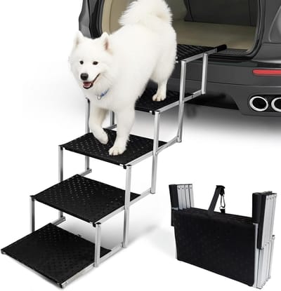 Hondentrap opklapbaar voor auto - Draagbare helling voor grote honden met antislip