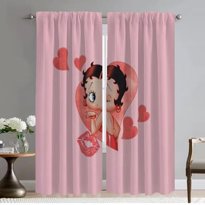 Bettys Boops Verduisteringsgordijnen 2 Stuks Keukengordijnen voor Woonkamer Gordijn Schaduwen Tule voor Slaapkamer Scheidingswand Elegant Huis W50xH70cmx2pcs-CL gray