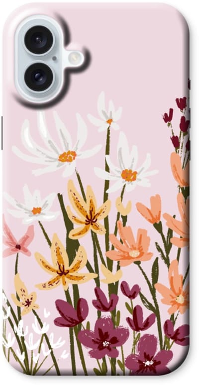Case Company® - Hoesje geschikt voor iPhone 16 Plus hoesje - Painted wildflowers - Tough Case - Maximale Bescherming alle Kanten en Schermrand