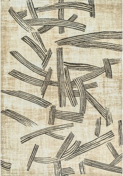 Wasbaar Binnen & Buiten Vloerkleed - 140 x 140 cm - Louis De Poortere Kanji Slate - Laagpolig Tapijt - Gerecycled PET - Made in Belgium - Circulair
