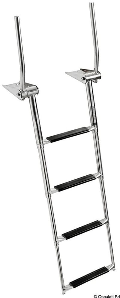 EasyUp Telescoopladder met handgrepen voor montage boven het zwemplateau - 4 treden