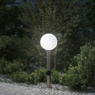 vidaXL Bolderarmatuur met stopcontact 80 cm RVS IP44