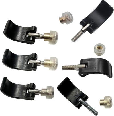 Wandelstok Sluitingen - Reparatiesets Stokken - Outdoor Activiteiten - Universele Pasvorm - 6 Stuks Set - Zwart
