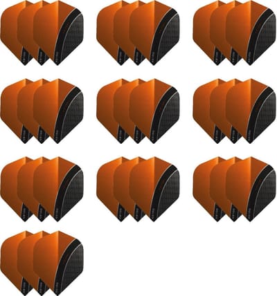 10 - Sets XS100 Curve 100 micron flights - Oranje