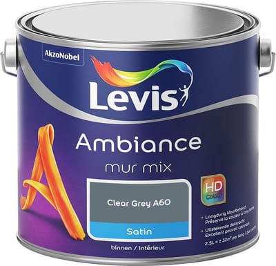 Levis - Ambiance Mur Satin Mix - Clear Grey A60 - Mengverf - 2,5 L