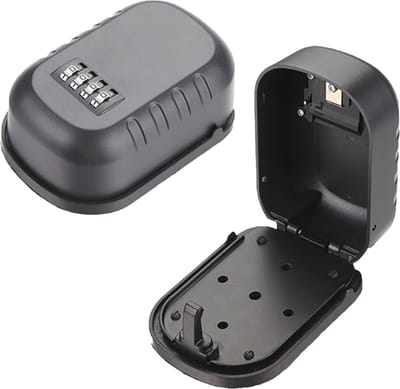 Veilige Opslag Lockbox met Waterdichte Cover en 4-Cijferige Combinatiecode voor Huissleutels en Autosleutels