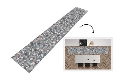 Keukenloper - Loper keuken - Retro - Terrazzo - Geometrie - Patronen - 300x50 cm - Keukenloper vinyl