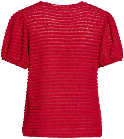 VILA - VILOGAN O-NECK VOL S/S TOP - Dames - Blouses