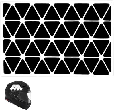 Allecto Plus - Reflectiestickers voor helm en kinderwagen - Zwart - 1 stuk met driehoekig design