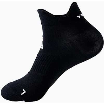 Korte hardloopnylonsokken voor heren Vierseizoenen Ademend Antislip Marathon Fietsen Sportsokken black