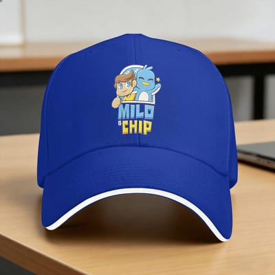 Milo et Chip Casquette de Baseball Décontractée Printemps Casquette de Camionneur Haute Qualité Kpop Rock Hip Hop Casquettes Femmes Hommes Y2K Casquettes de Baseball Mignonnes One Size blue