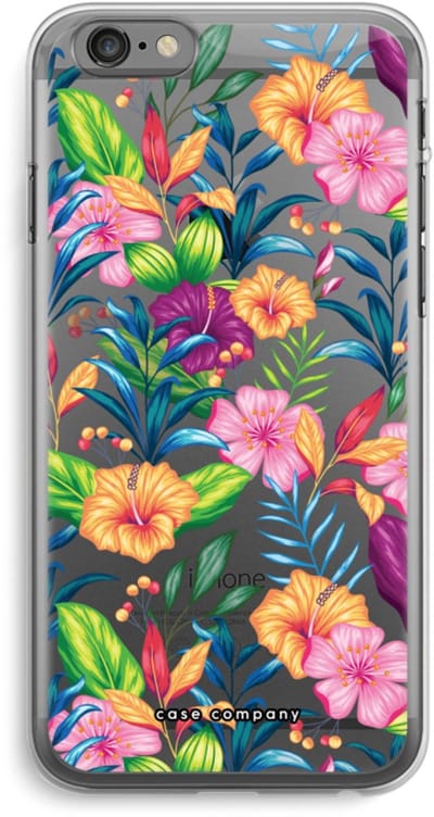 Case Company® - Hoesje geschikt voor iPhone 6 PLUS / 6S PLUS hoesje - Tropisch 2 - Soft Cover Telefoonhoesje - Bescherming aan alle Kanten en Schermrand