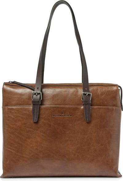 Castelijn & Beerens Rien Schoudertas RFID-bescherming Leer 40 cm Laptop compartiment