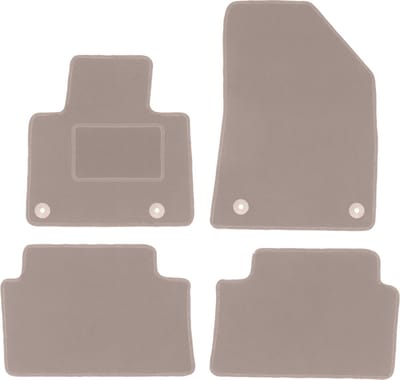 Beige veloursmatten voor: Citroen C5 II X7 liftback, sedan, stationwagen, tourer (2008-2017)