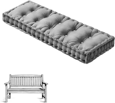 Bankkussen Fluweel - Zitkussen Bank - Binnen en Buiten - 10cm Dikke Vulling - 140x35cm - Nr. 38