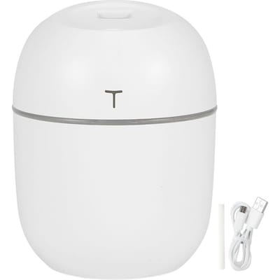 Mini Humidificateur d'Air de Bureau USB 220 ml pour Maison, Bureau, Dortoir, Voiture, Blanc