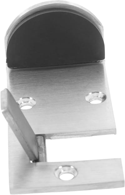Vloerbevestiging Deurstopper - Robuuste Deurklamp - Deuren Op Hun Plaats - Roestvrij Staal - 10x5x3.5CM - Zilver
