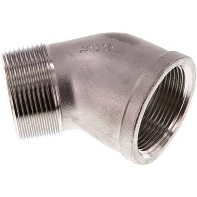Rp 1 1/2'' x R 1 1/2'' F/M RVS L-Fitting 45graden 16 Bar - FL2E-FM-SH-112R-45