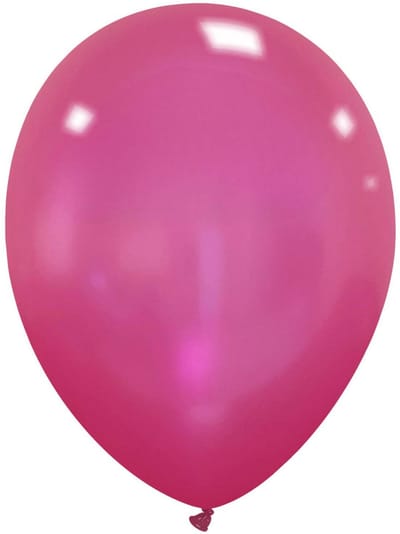 100 metallic fuchsia latexballonnen 29 cm – geschikt voor lucht of helium