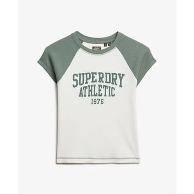 Superdry - Athletic Essentials T-shirt met raglan-kapmouwen - Dames - T-shirts