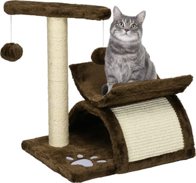 PawHut Kattenboom speelboom met bal kattenkrabpaal krabboom katten D30-189-1
