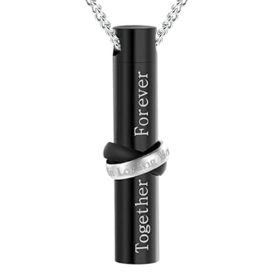 Fako Bijoux® - Ashanger / Assieraad - Cilinder - Together Forever - Zwart