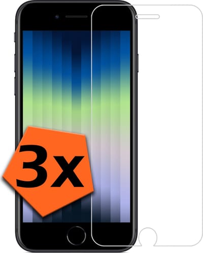 Screenprotector - 3 Stuks - Geschikt voor Apple iPhone SE (2022) - Extra Sterk - Gehard Glas - Beschermglas - Tempered Glass - Screen Protector