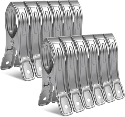 Grote Kledingknijpers, 12 Stuks Handdoekclips, Plastic Clips voor Strandhanddoeken, Ideaal voor Ligbedden en Wasgoed, Houdt Handdoeken op hun Plaats
