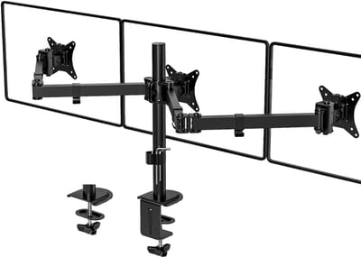 HEZIVO® Monitor arm 3 schermen - Triple Monitorarm - Verstelbaar - 17-27 inch