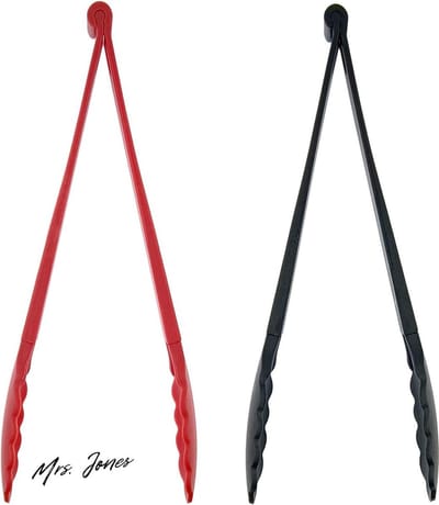 Mrs. Jones Keukentang set van 2 9 inch antislip nylon kooktang voor voedsel serveren salade ijs koken barbecue voedselveilig met opberghaak - Keukengerei Gadgets .