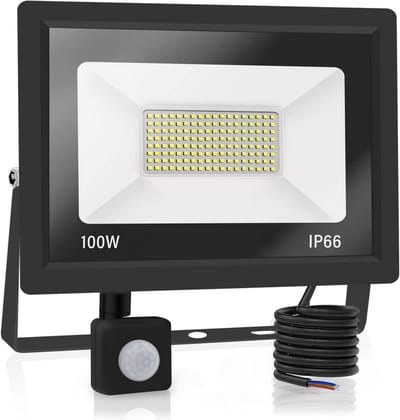 Krachtige 100W LED Buitenlamp met Bewegingsmelder 10.000 Lumen Warm Wit