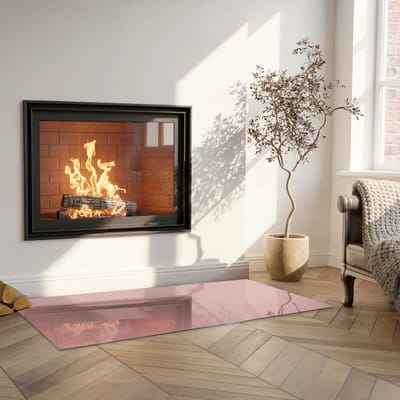 Coloray Vloerplaat Houtkachel - Plaat onder Houtkachel - 125 cm x 50 cm - Kachel Onderplaat - Roze Vloerplaat Kachel - Onderplaat - Onderplaat Kachel - Houtkachel Vloerplaat - Onderplaat Voor Houtkachel